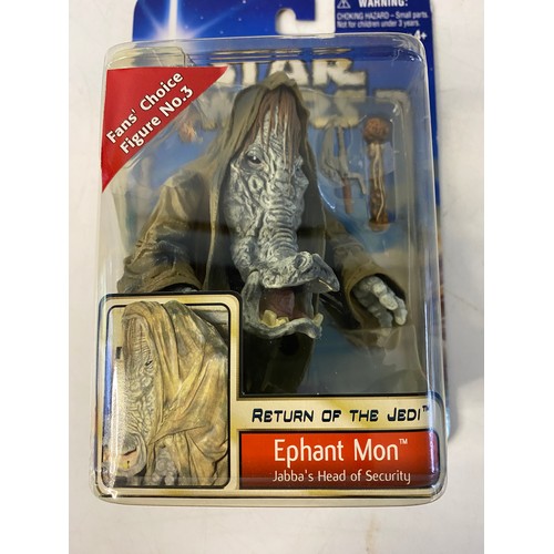 868 - Star Wars saga The Retrun og the Jedi Ephant Mon figure sealed on card in new condition. Jabba the H... 