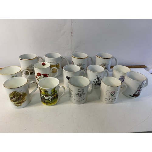 902 - Collection of Lancashire Masonic mugs from Garstang, Pilling, Wyneside and Scorton.