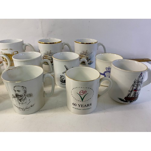 902 - Collection of Lancashire Masonic mugs from Garstang, Pilling, Wyneside and Scorton.