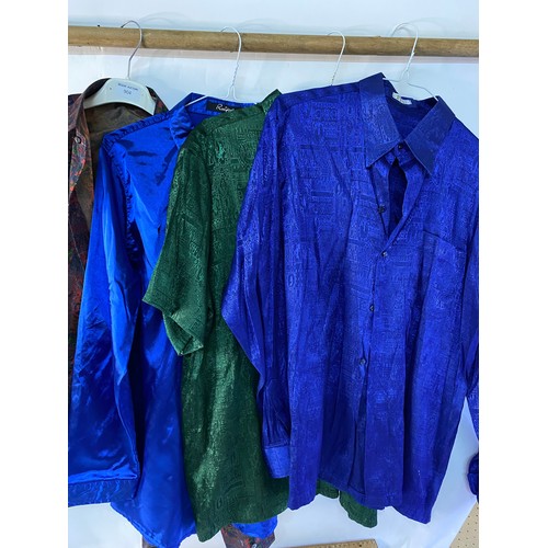 904 - Collection of vintage silk shirts.