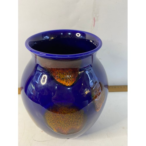 912 - Large Poole Pottery vase in Galaxy Design 21cms