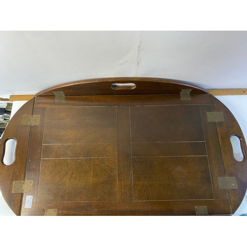 944 - Antique Victorian/Edwardian Butlers tray 70x35cms