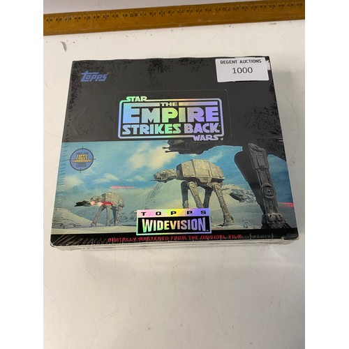 1000 - Topps Star Wars, The Empire Strikes Back Widevision sealed box of 24 complete sealed packets, made i... 