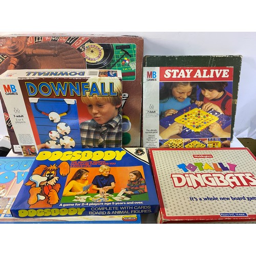 764 - Selection of vintage board games, model kit and toys from Scrabble, Pylos, Stay Alive and others.