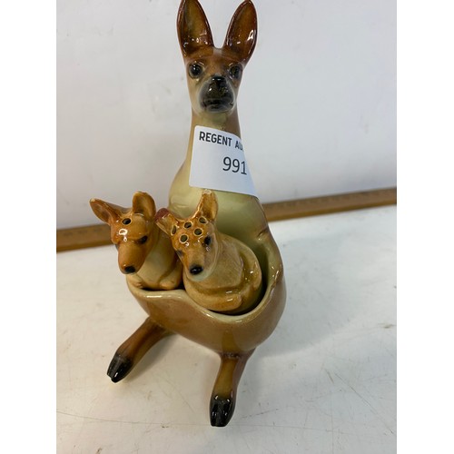 991 - Vintage 1950's Goebel West German figures, rare Goebel Kangaroo and Joey's salt and pepper set talle... 