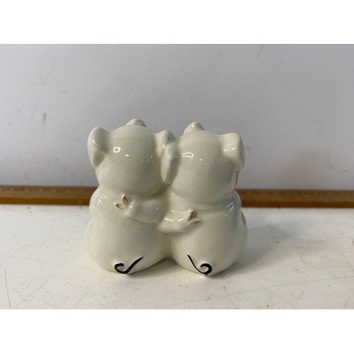 996 - A collectable model of 2 laughing pigs measuring 7 cms tall and a CarltonKids 'Sailor' limited editi... 