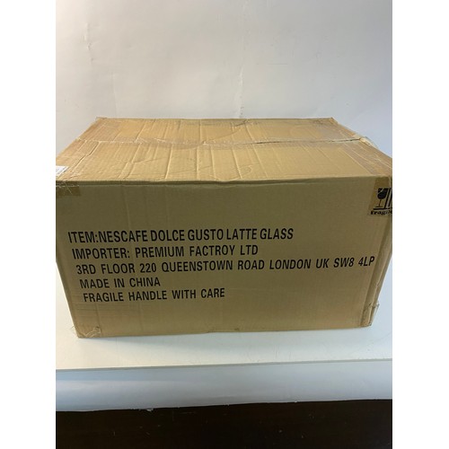 772 - Box of 36 brand new Nescafe Dolce Gusto latte glasses