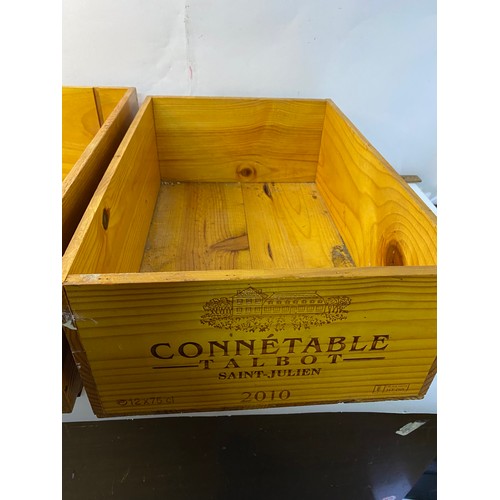 858 - 3 x different vintage wine boxes measuring 50x33x17cms