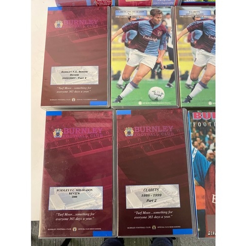 977 - Collection of 17 x Burnley FC video tapes