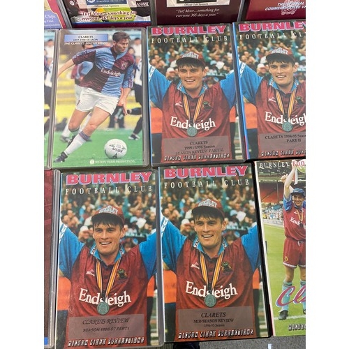 977 - Collection of 17 x Burnley FC video tapes