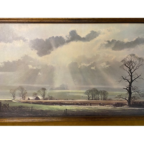 109 - Large vintage Micheal Morris print 118x53.5cms