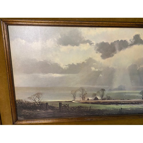 109 - Large vintage Micheal Morris print 118x53.5cms