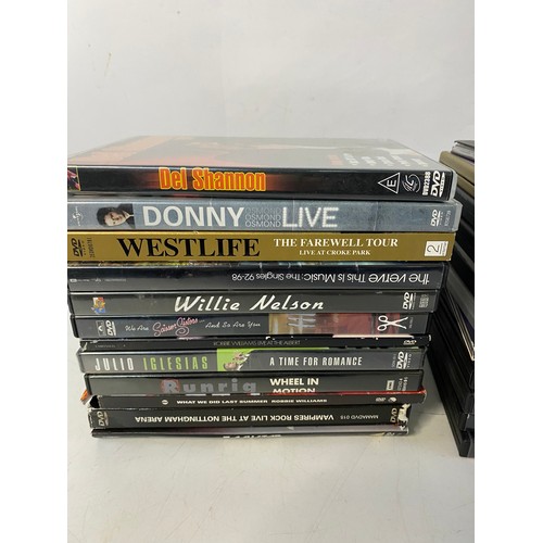 119 - Box of music and concert DVDs of assorted genre