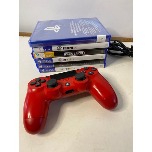 145 - Playstation 4 slim console 1TB with controller and games. Tested and working.