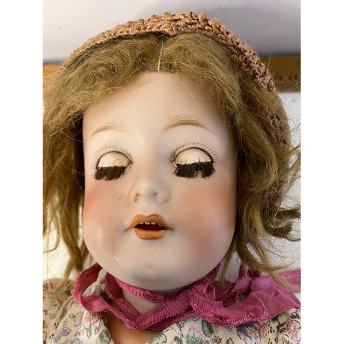 146 - Antique German Bisque head doll c.1910 believed to be by CM Bergmann.