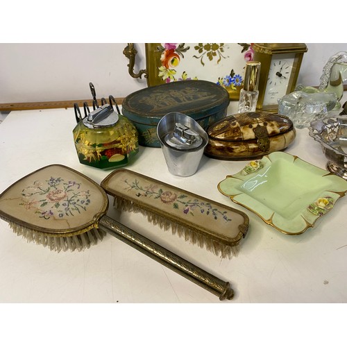 150 - Selection of assorted collectables including table lighters, trinket boxes, carriage clocks and more... 