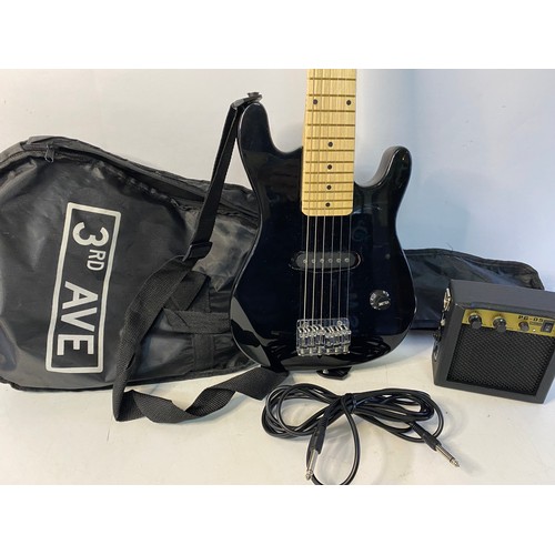 164 - 3rd Avenue junior electric guitar with 5w mini amp and case