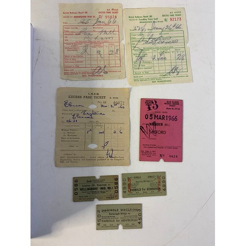 165 - Approximately 900 British Railway and other UK train tickets to various destinations from the 1960s