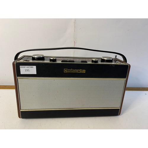 191 - Roberts R700 transistor radio, not tested.