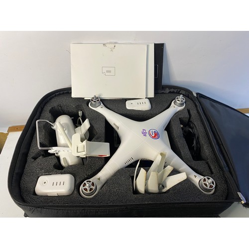 195 - DJ1 Phantom 3 Quadcopter drone with accessories in fitted case