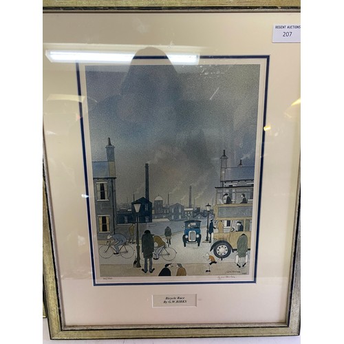 207 - 2 vintage G.W. Birks Ltd Edition numbered prints, hand signed in pencil and framed 40x50cm