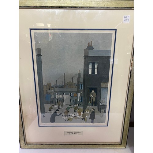 207 - 2 vintage G.W. Birks Ltd Edition numbered prints, hand signed in pencil and framed 40x50cm