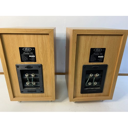 209 - Eltax Monitor III 2x150w output beech bookshelf speakers in working order.