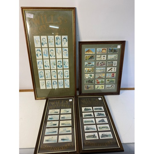 212 - Assortment of framed Wills cigarette cards