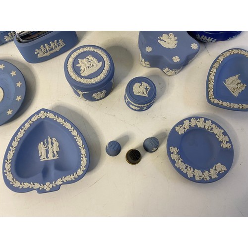 214 - Selection of Wedgwood Jasperware pin dishes and trinket pots.