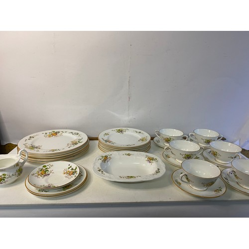 294 - Selection of Wenlow Fruit dinner ware from Coalport comprising of 6 dinner plates, 6 salad plates, s... 