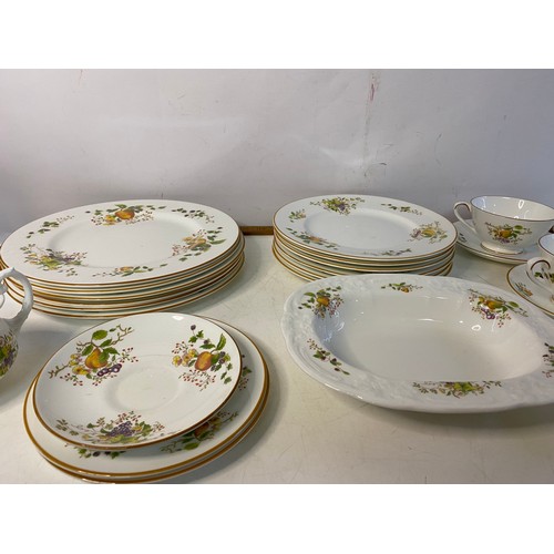 294 - Selection of Wenlow Fruit dinner ware from Coalport comprising of 6 dinner plates, 6 salad plates, s... 