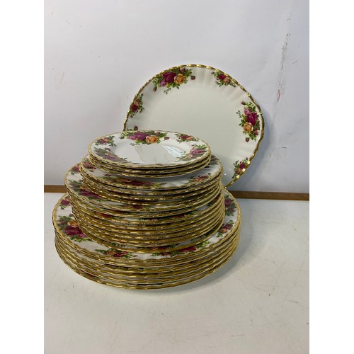 299 - Selection of Royal Doulton Old Country Roses dinnerware comprising of 6 dinner plates, 8 salad plate... 