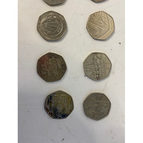 491 - Selection of 32 commemorative 50p coins