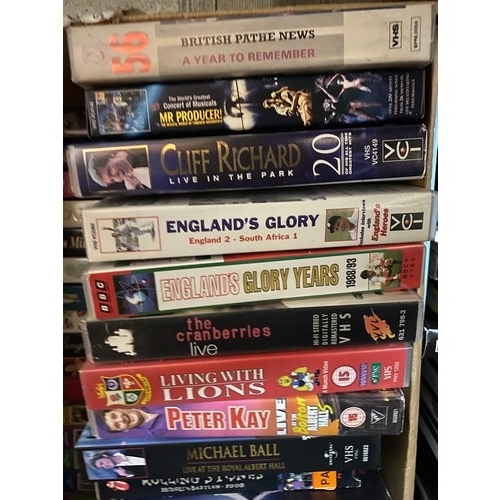 105 - Large selection of VHS tapes.