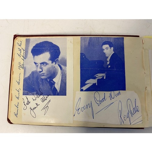 144 - 1940/1950's autograph album with approximately 100 autographs including Gracie Fields, Margaret Lock... 