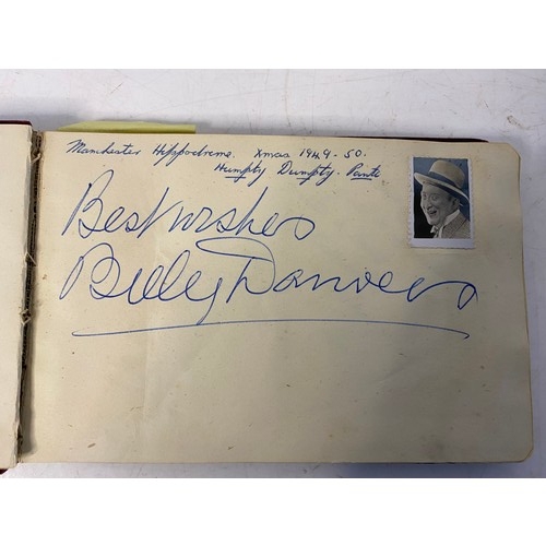 144 - 1940/1950's autograph album with approximately 100 autographs including Gracie Fields, Margaret Lock... 