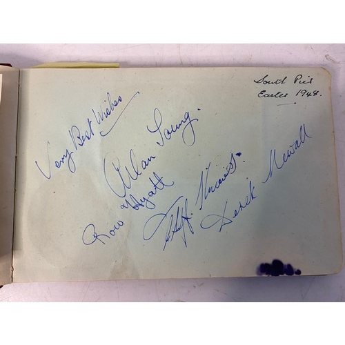 144 - 1940/1950's autograph album with approximately 100 autographs including Gracie Fields, Margaret Lock... 