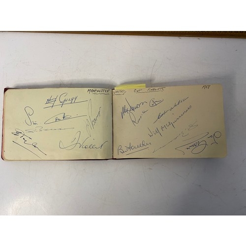 144 - 1940/1950's autograph album with approximately 100 autographs including Gracie Fields, Margaret Lock... 