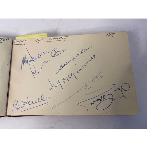 144 - 1940/1950's autograph album with approximately 100 autographs including Gracie Fields, Margaret Lock... 