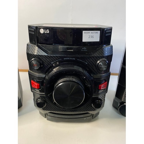 236 - LG CM4360 hifi system with bluetooth/cd/usb funstions