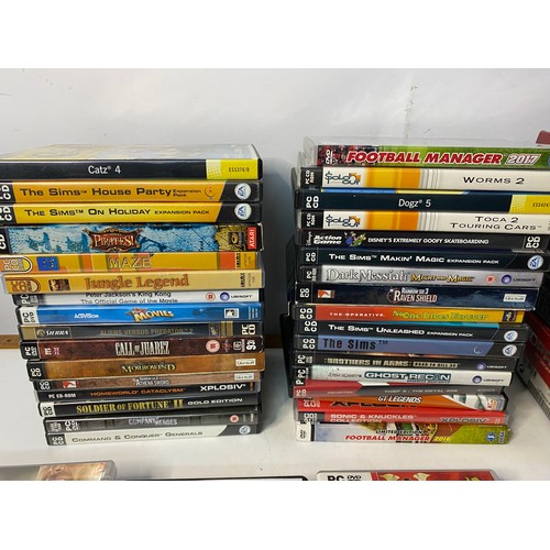 242 - Box of PC games including vintage big box.