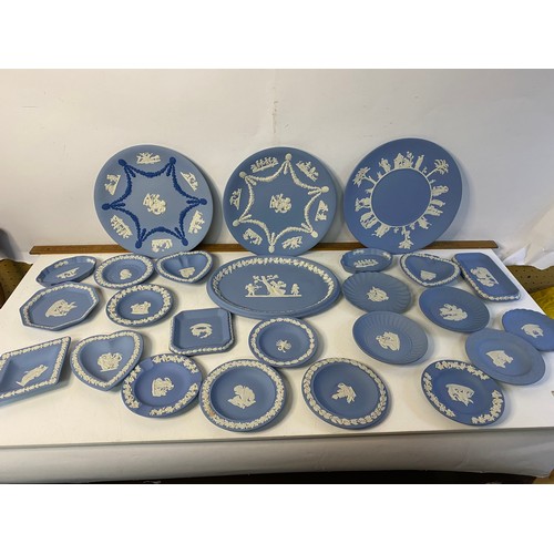 249 - Collection of Wedgwood Jasperware plates and pin trays.