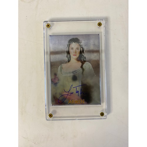 276 - Topps The Lord of the Rings Trilogy chrome Arwen autograph card. Authentic autograph movie card by t... 