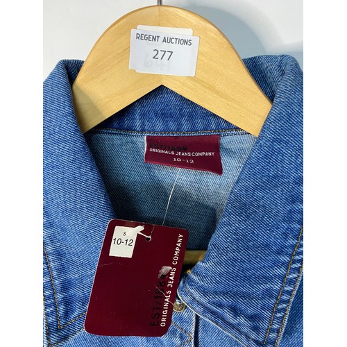 277 - Retro womans denim jacket, 1990's, Original Jeans Company Est 1884 with label attached in brand new ... 