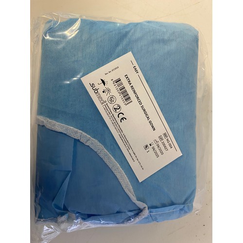 279 - Box of 80 extra reinforced surgical gowns from Submed. In date till April