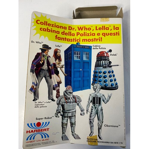 281 - Vintage boxed 1976 Dr Who Mego action figure unused in original box with scarf and hat