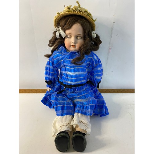 282 - Vintage stamped Armand Marseille bisque German doll marked 370 A 2 M standing 20 inch tall, eyes not... 