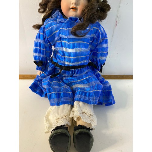 282 - Vintage stamped Armand Marseille bisque German doll marked 370 A 2 M standing 20 inch tall, eyes not... 