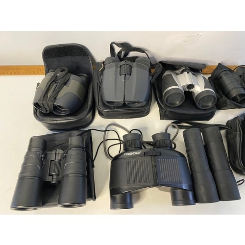 246 - Assorted pairs of binoculars from Sunagor, Tasco and others.