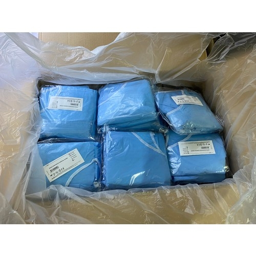 279 - Box of 80 extra reinforced surgical gowns from Submed. In date till April